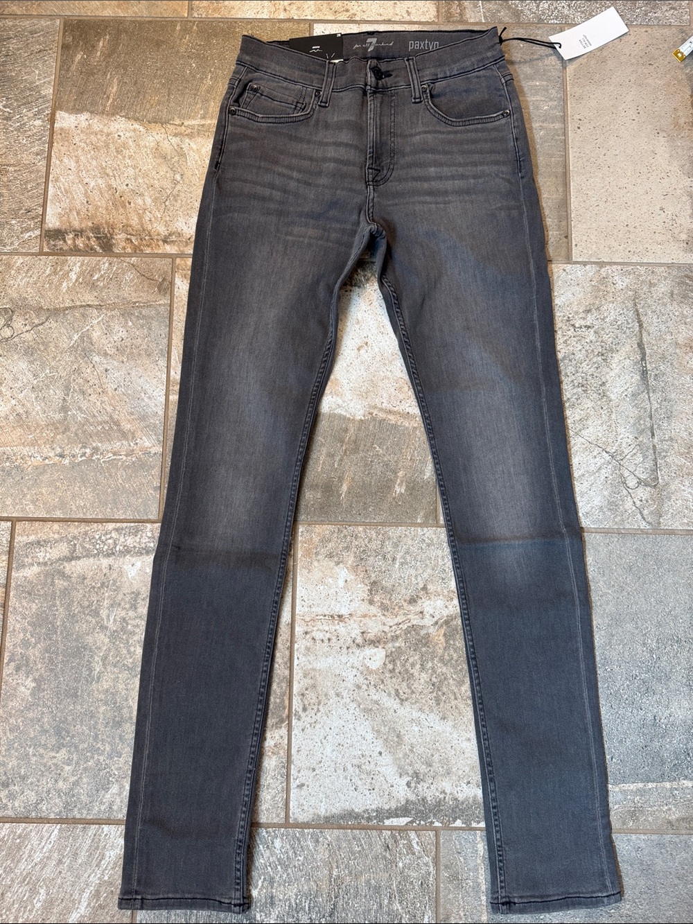 7 For All Mankind Women's Skinny Jeans in Dark Gray Wash